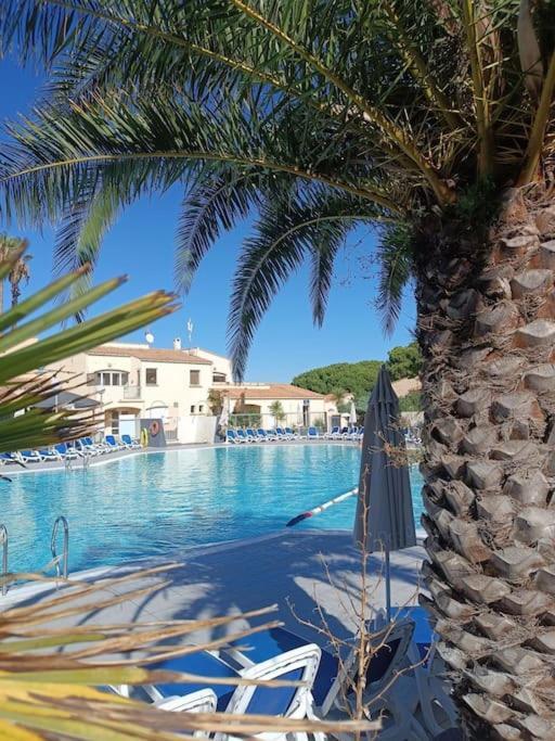 Studio Renove Dans Residence De Vacances Avec Grande Piscine Chauffee, Parking Et Terrasse Agde Exterior photo